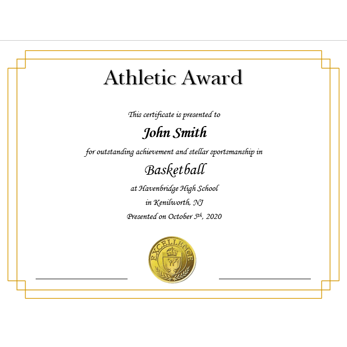 Athletic Award