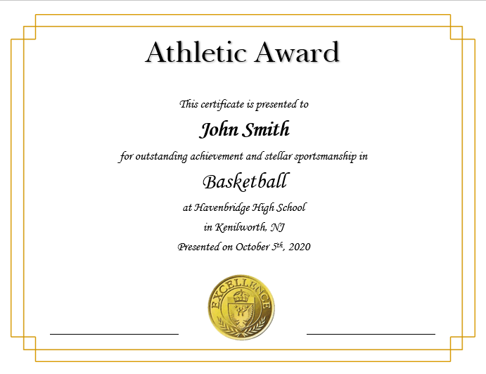 Athletic Award