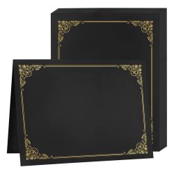 Certificate Holders with Elegant Gold-Trim certificate holders, diploma covers, award certificate holders, certificate presentation folder, 8.5 x 11 certificate holder, premium certificate holder, gold foil certificate holder, document presentation folder