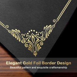 Certificate Holders with Elegant Gold-Trim
