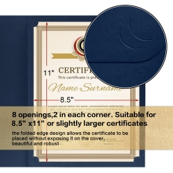 Certificate Holders with Elegant Gold-Trim