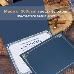 Certificate Holders with Elegant Gold-Trim