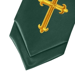 Close Up embroidered cross on stole
