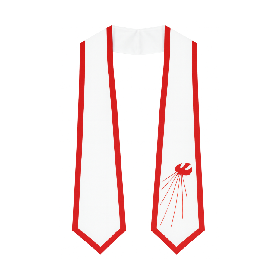 Confirmation Dove Stole confirmation stole, confirmation ceremony stole, white confirmation stole, red dove confirmation stole, church confirmation stole, satin confirmation stole, religious confirmation stole, confirmation church attire, youth confirmation stole, christian confirmation stole