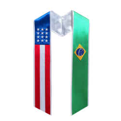Country Flag Graduation Stole 72” for International Students Unisex - U-V4S
