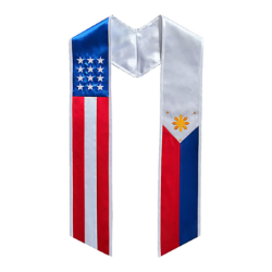 Country Flag Graduation Stole 72” for International Students Unisex - U-V4S