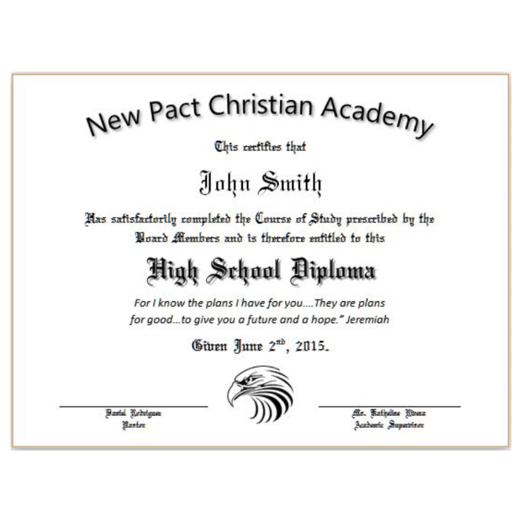 Custom Diploma with logo
