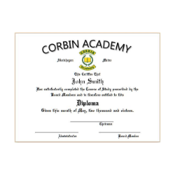 Custom Diploma with color logo