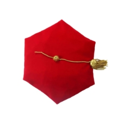 Deluxe Doctoral Tam w/ Gold Bullion Tassel - DTAM6B-LBG