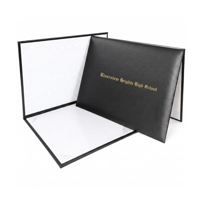 Diploma Cover - Custom Text Foil Stamped diploma cover, graduation diploma cover, certificate cover, graduation certificate cover