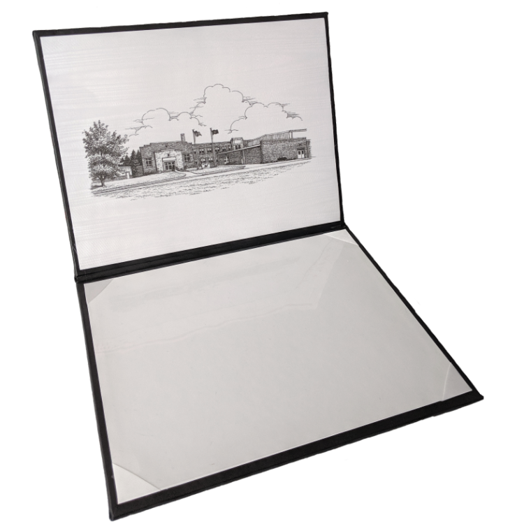 Diploma Cover w/ Etching Inside