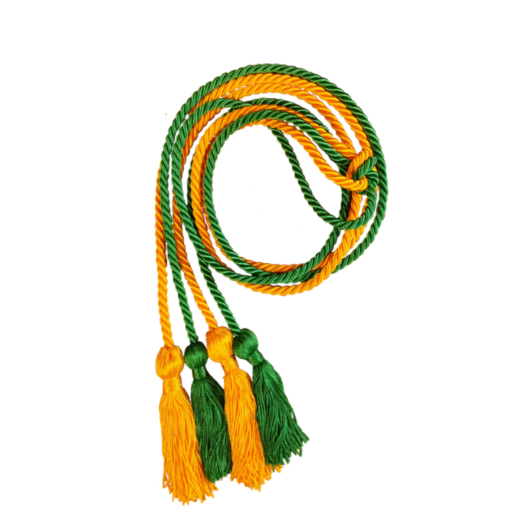 Gold and hunter green honor cord set