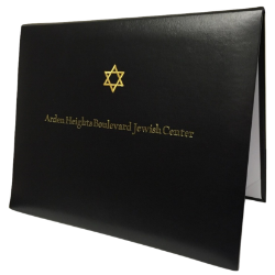 Diploma Cover with embroidered Star of David