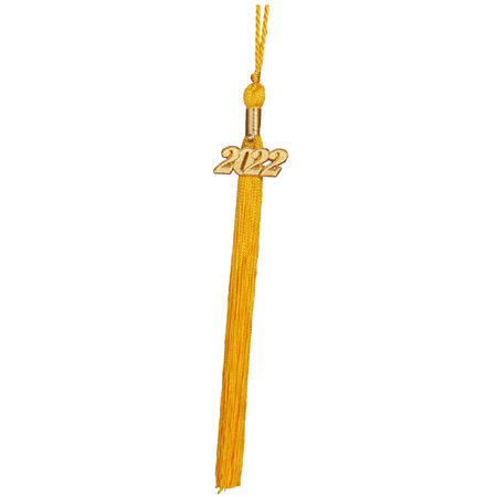 Gold tassel with gold 2022 year date