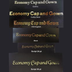 Font Choices for Diploma Cover