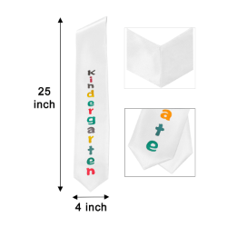 Kindergarten Printed Graduation Stole 50" Length for Kindergarten - KinderSt2
