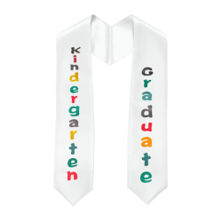 Kindergarten Printed Graduation Stole 50" Length for Kindergarten - KinderSt2