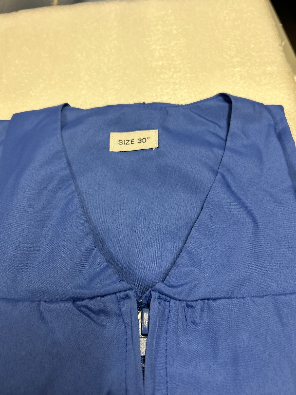 Medium Blue Matte Kinder Gowns only, size 35" - 38", whole lot of 30 gowns @ $5 each 