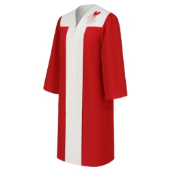 Red and White Holy Dove Confirmation Robe - side view