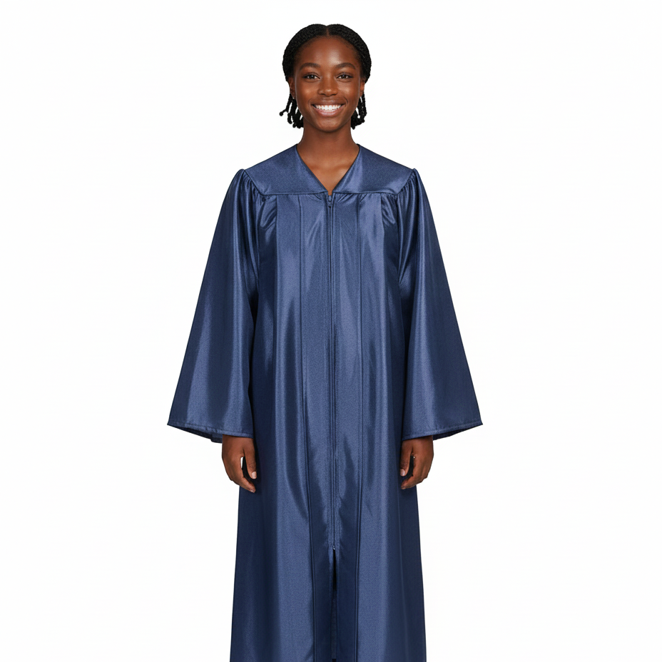 Navy Shiny Gown only