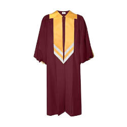 Signature Choir Robe with Satin Yoke & Attached Stole - SCR
