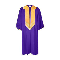 Signature Choir Robe with Satin Yoke & Attached Stole - SCR