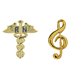 Tie/Lapel Pin, RN and Clef Note