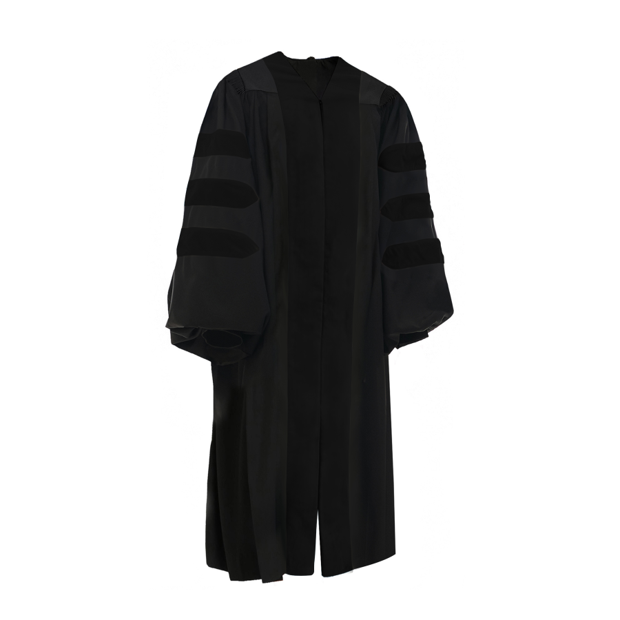 Traditional Doctoral Gown doctoral gown, phd graduation gown, deluxe doctoral gown, traditional doctoral robe, academic regalia, doctoral regalia, faculty graduation gown, matte polyester doctoral gown, no piping doctoral gown, commencement gown, university graduation gown