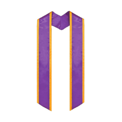 Unisex Adult Graduation Honor Stole Angled End with Trim 72” in Various Colors - 