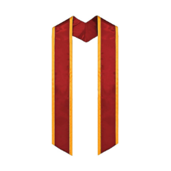 Unisex Adult Graduation Honor Stole Angled End with Trim 72” in Various Colors - 