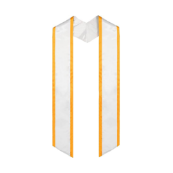 Unisex Adult Graduation Honor Stole Angled End with Trim 72” in Various Colors - 