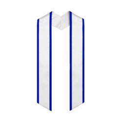 Unisex Adult Graduation Honor Stole Angled End with Trim 72” in Various Colors - 