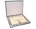 Stock printed diploma with diploma cover