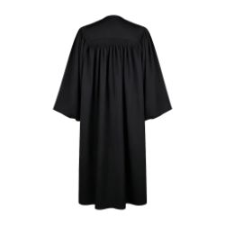 Black Clergy Robe with Red Cross Embroidery