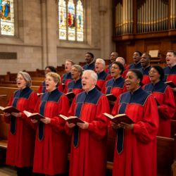 Choir Robe with Contrasting Yoke & Asymmetrical Stole