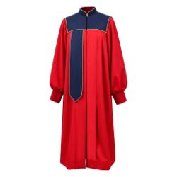 Choir Robe with Contrasting Yoke & Asymmetrical Stole