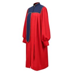 Choir Robe with Contrasting Yoke & Asymmetrical Stole