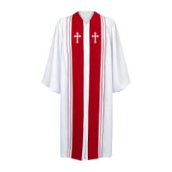 Luxury Clergy Robe with Embroidered Crosses