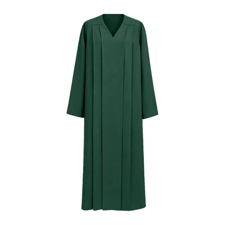 Pleated Choir Robe with V-Neck & Pullover Design